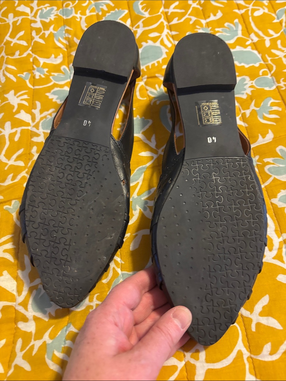 Spring Step Delorse Black Flats Sandals Leather - Picture 3 of 4